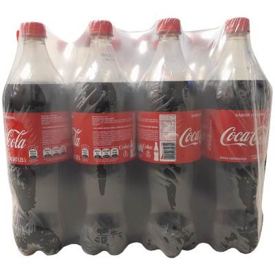 Gaseosa Coca Cola regular - 1.25 L Fardo de 12 unidades