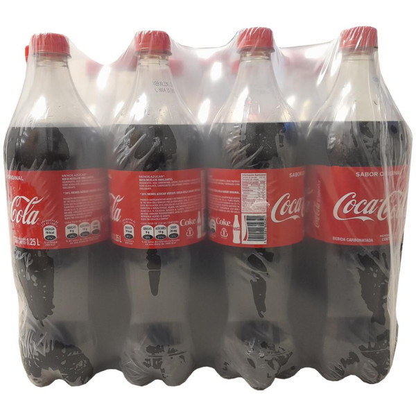 Gaseosa Coca Cola regular - 1.25 L Fardo de 12 unidades