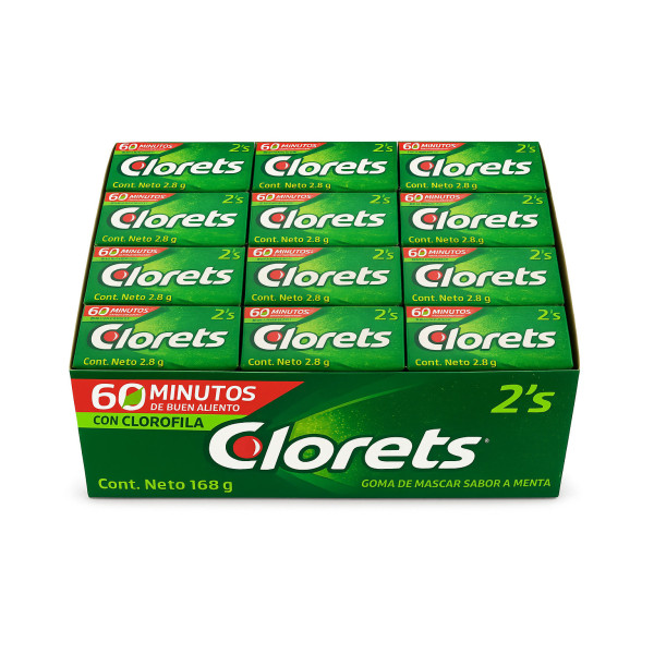 Chicle Clorets Display de 60 pzas