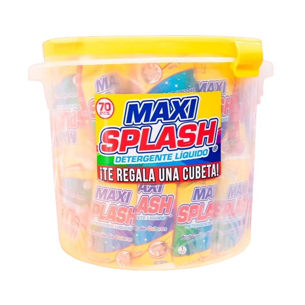 Detergente Liquido MaxxiSplash Cubeta de 75 populinos