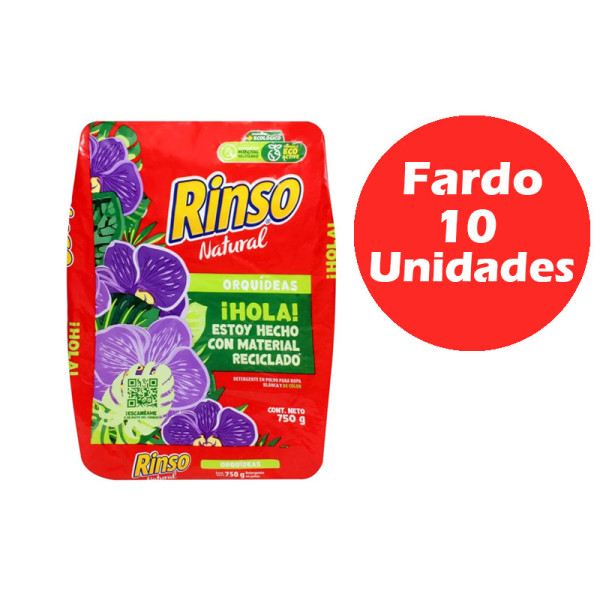 Detergente en polvo Rinso Bolsa de 700 gr, Fardo de 10 bolsas