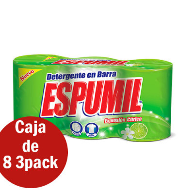 Caja de 8 3Pack Detergente en Barra Espumil