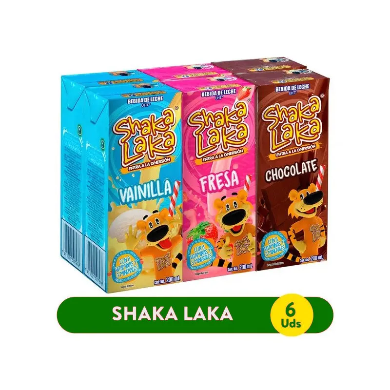 Bebida Shaka Laka Sabores Surtidos 6 Pack - 200 ml