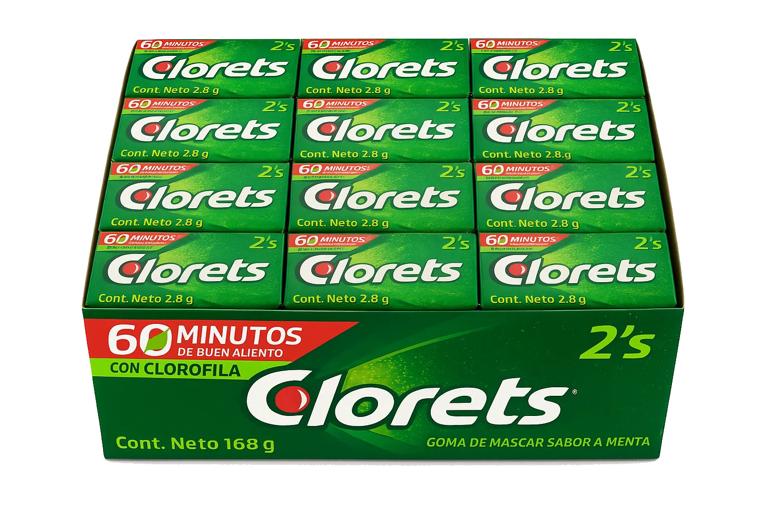 Chicle Clorets Display de 60 pzas