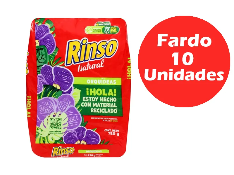 Detergente en polvo Rinso Bolsa de 700 gr, Fardo de 10 bolsas