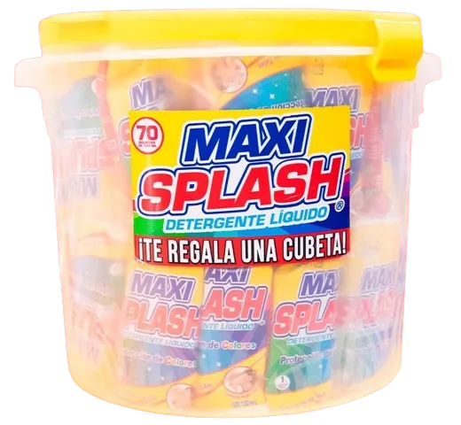 Detergente Liquido MaxxiSplash Cubeta de 70 populinos