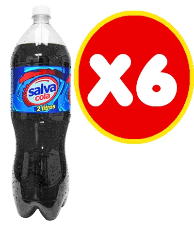 Soda Cascada Salvacola (o Sabores surtidos) 2 litros, paquete de 6 unidades