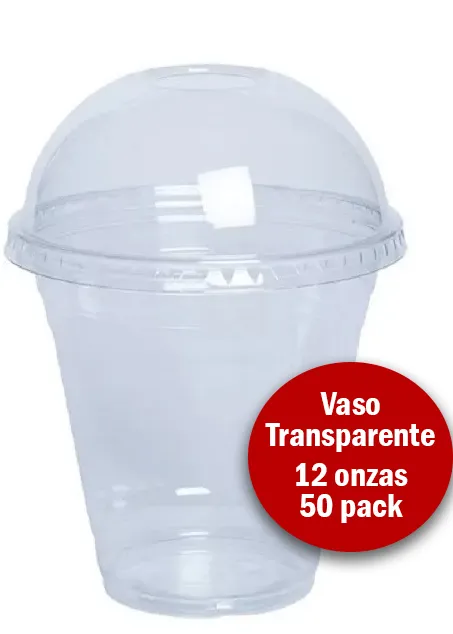 Vasos Con Tapa Domo 12oz Pack 50 Unidades