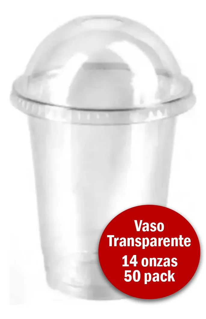 Vasos Con Tapa Domo 14oz Pack 50 Unidades